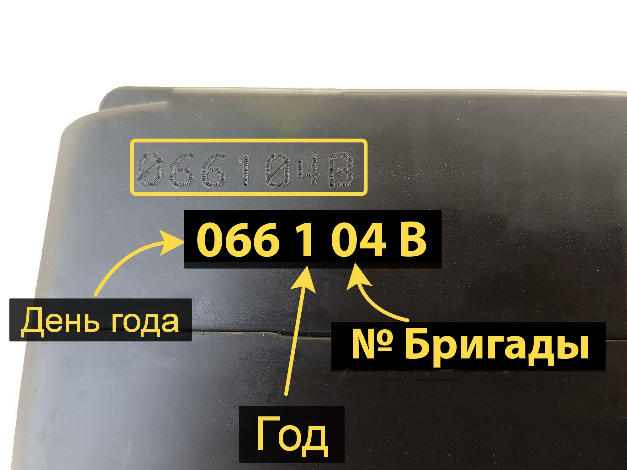 Пример аккумулятора с кодом 066 1 04 B