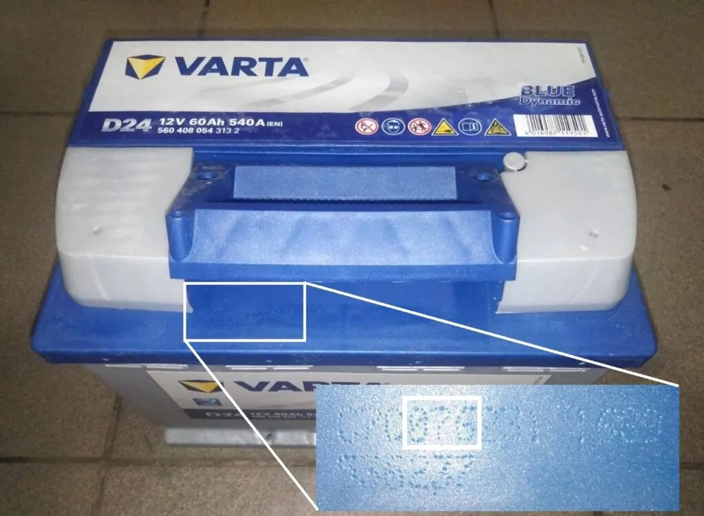 Пример аккумулятора Varta